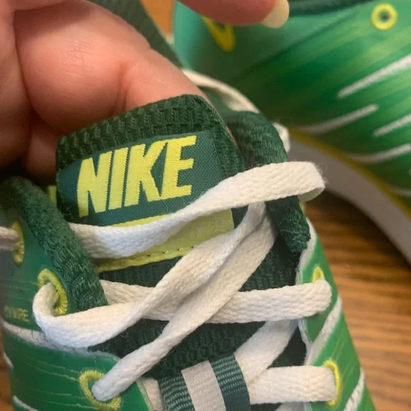 Nike Women’s 12 Green White & Yellow Athletic Running Shoes - Picture 12 of 14